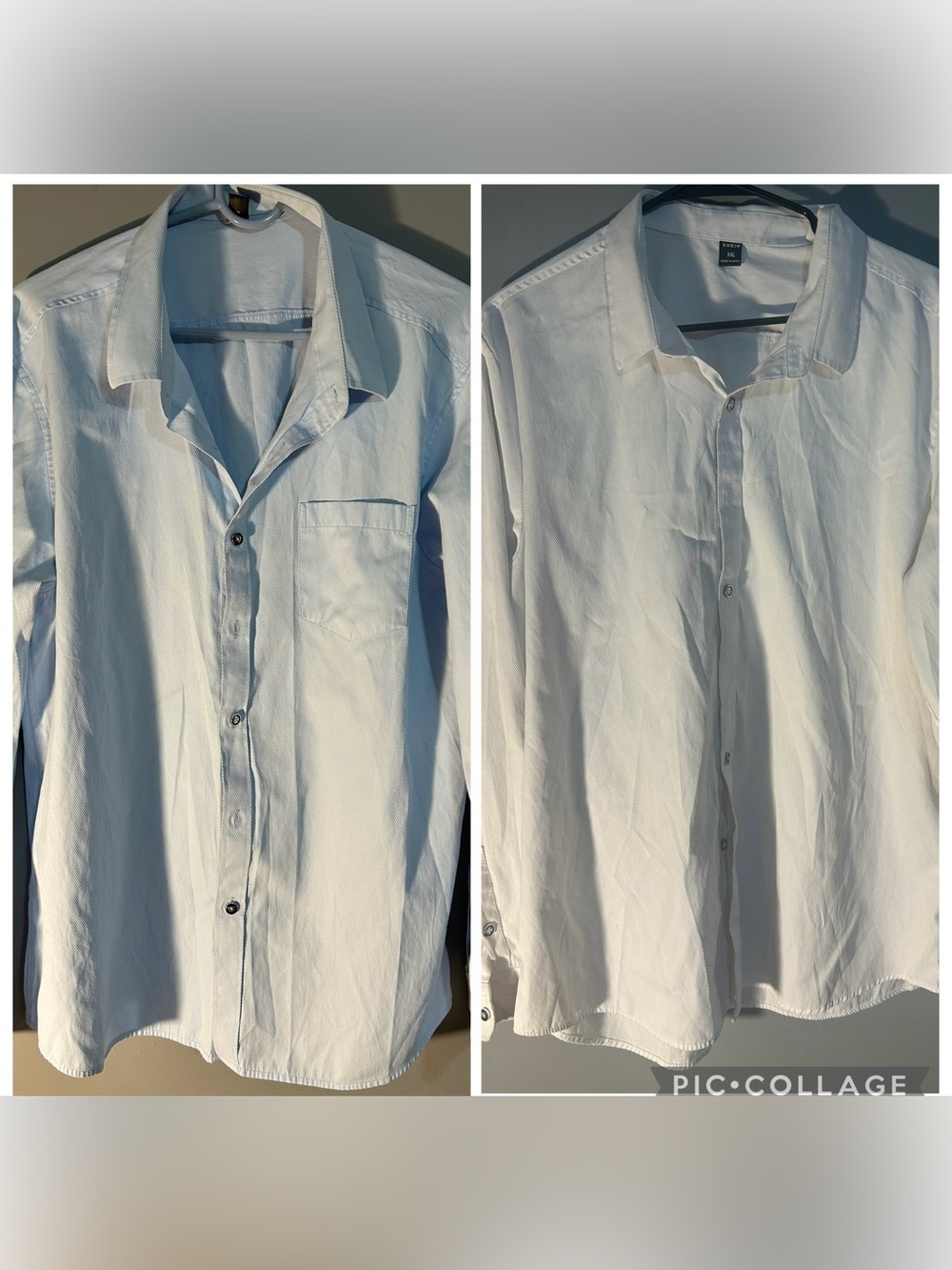 2•Light Blue & White•Classic Men's White Button-Down Shirt
